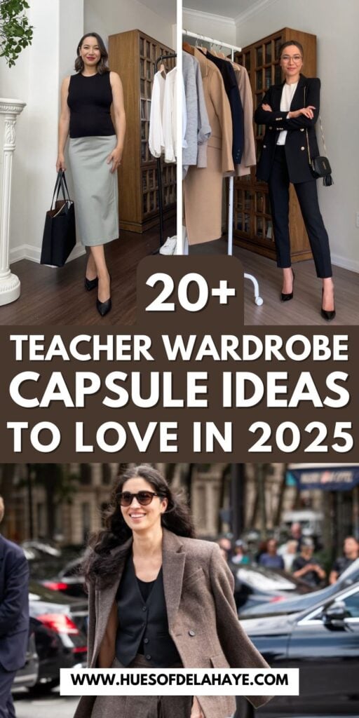 COLLAGE 5 teacher wardrobe capsule ideas