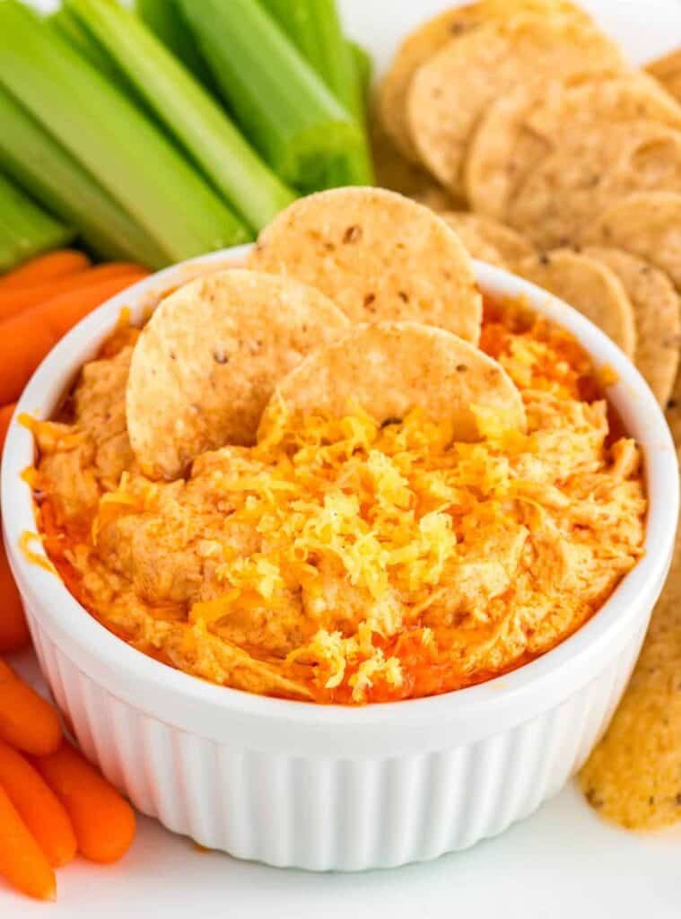 buffalo chicken dip in crockpot, fall crockpot recipe for game day parties