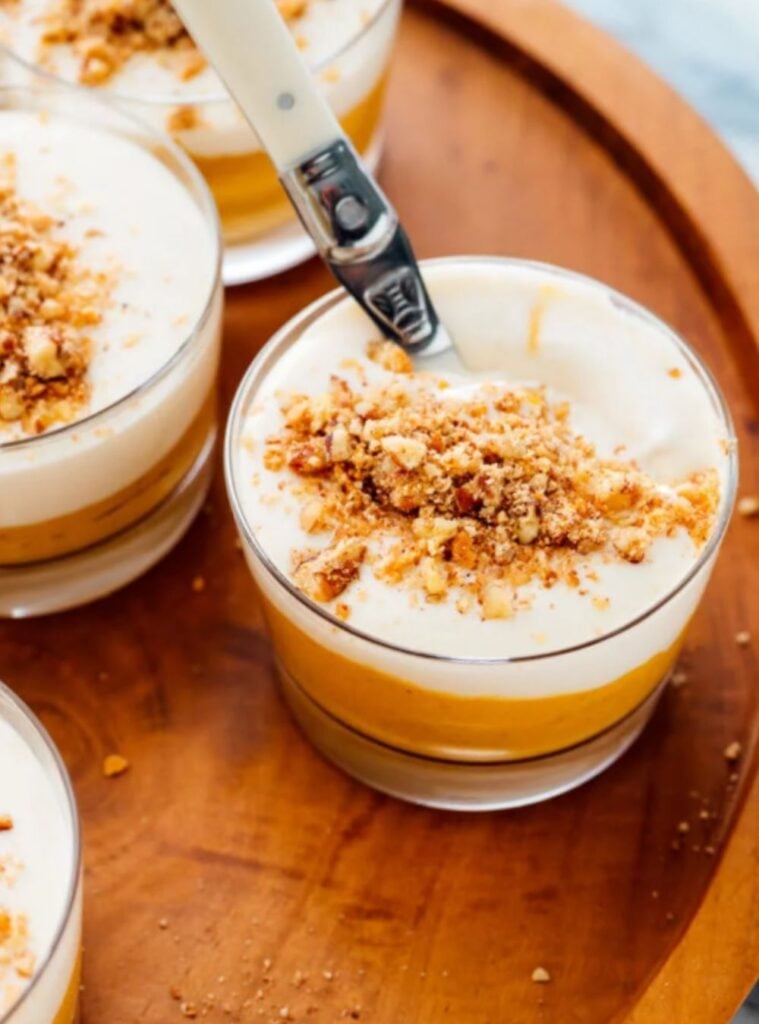 mini cheesecake cups, sweet and fun pumpkin treats