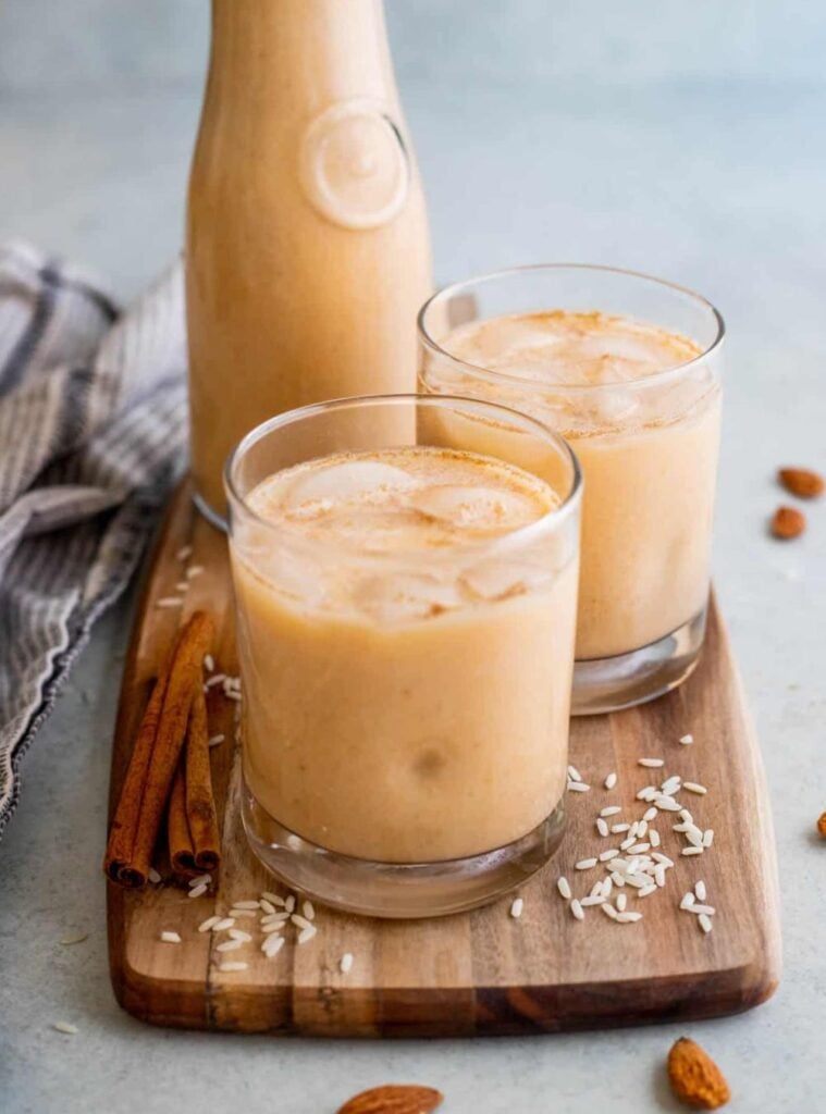 horchata with pumpkin spice, refreshing fall beverage