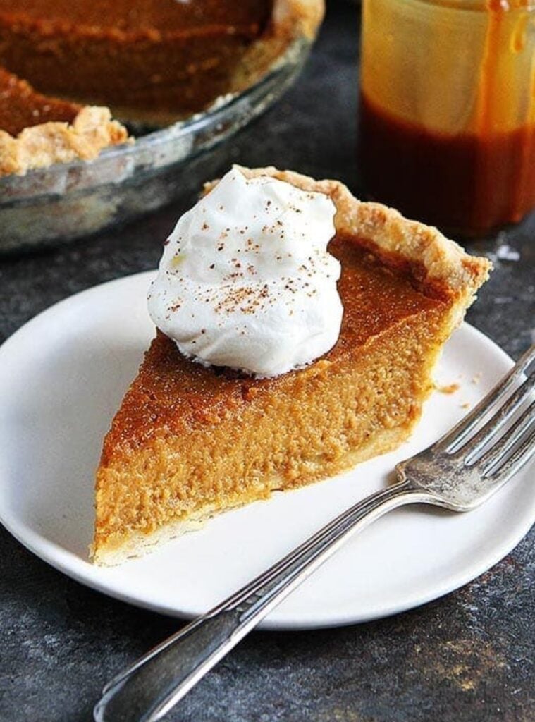 pie swirled with caramel, sweet pumpkin treats for gatherings