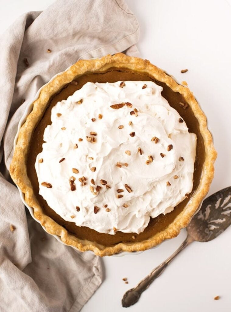 simple fall pie recipe with maple whipped cream