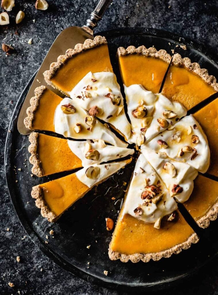 gluten-free fall pie recipe with almond crust