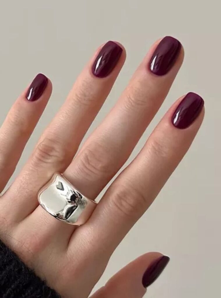 Burgundy Nails 1