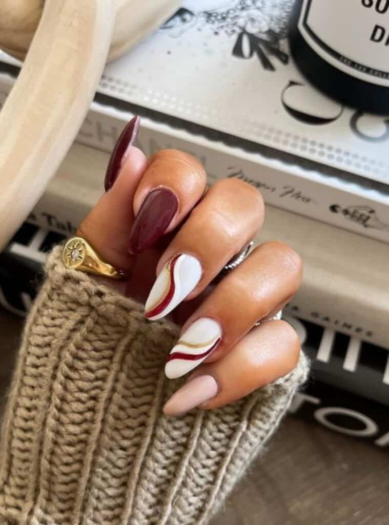 Burgundy Nails 13