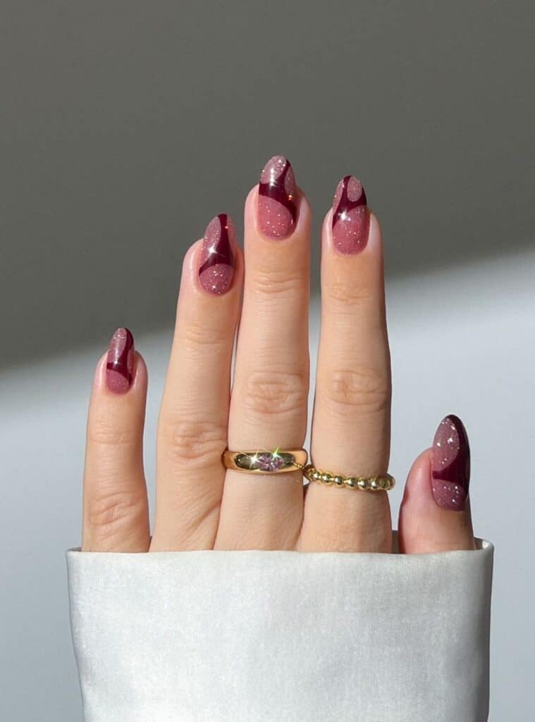 Burgundy Nails 14