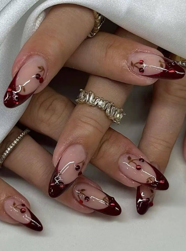 Burgundy Nails 15