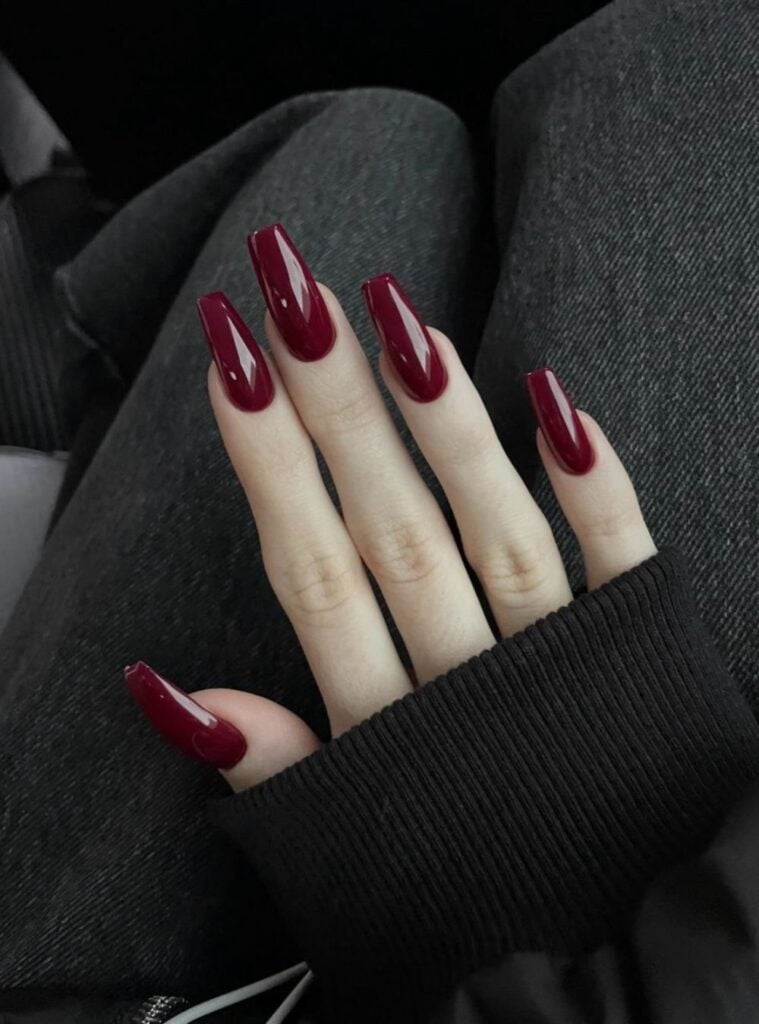 Burgundy Nails 16