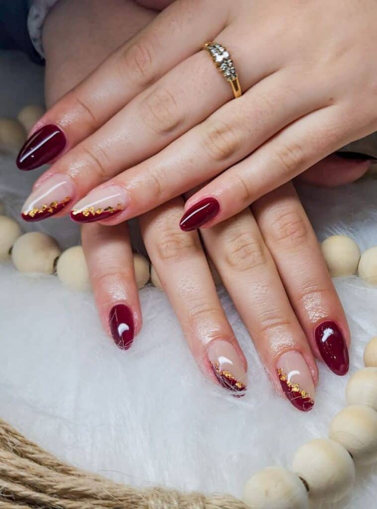 Burgundy Nails 21