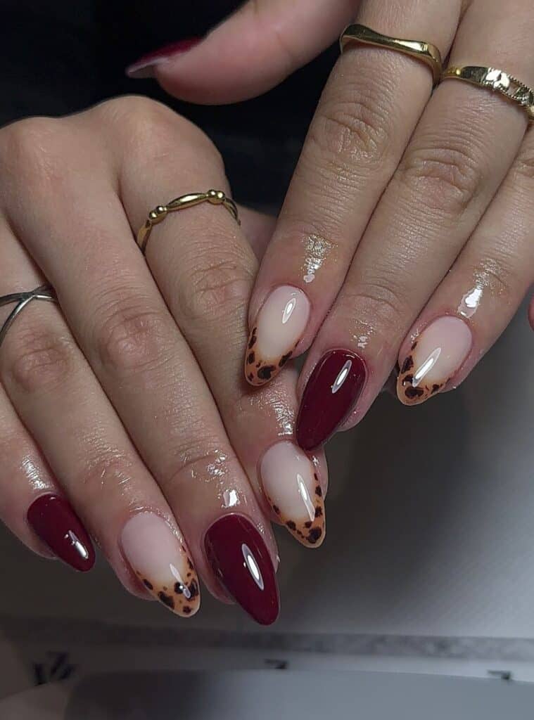 Burgundy Nails 23