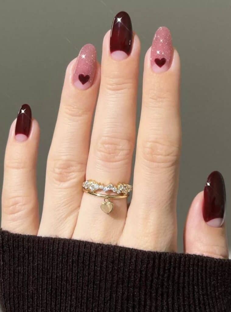 Burgundy Nails 3