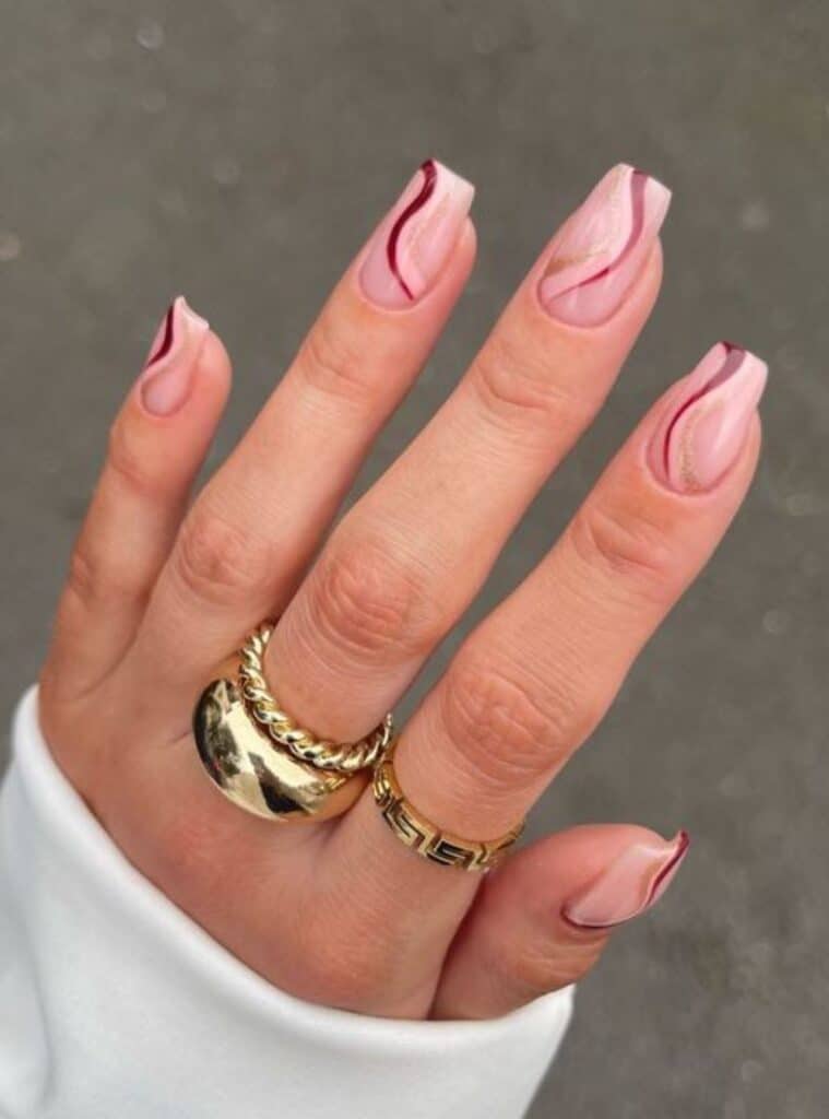 Burgundy Nails 4