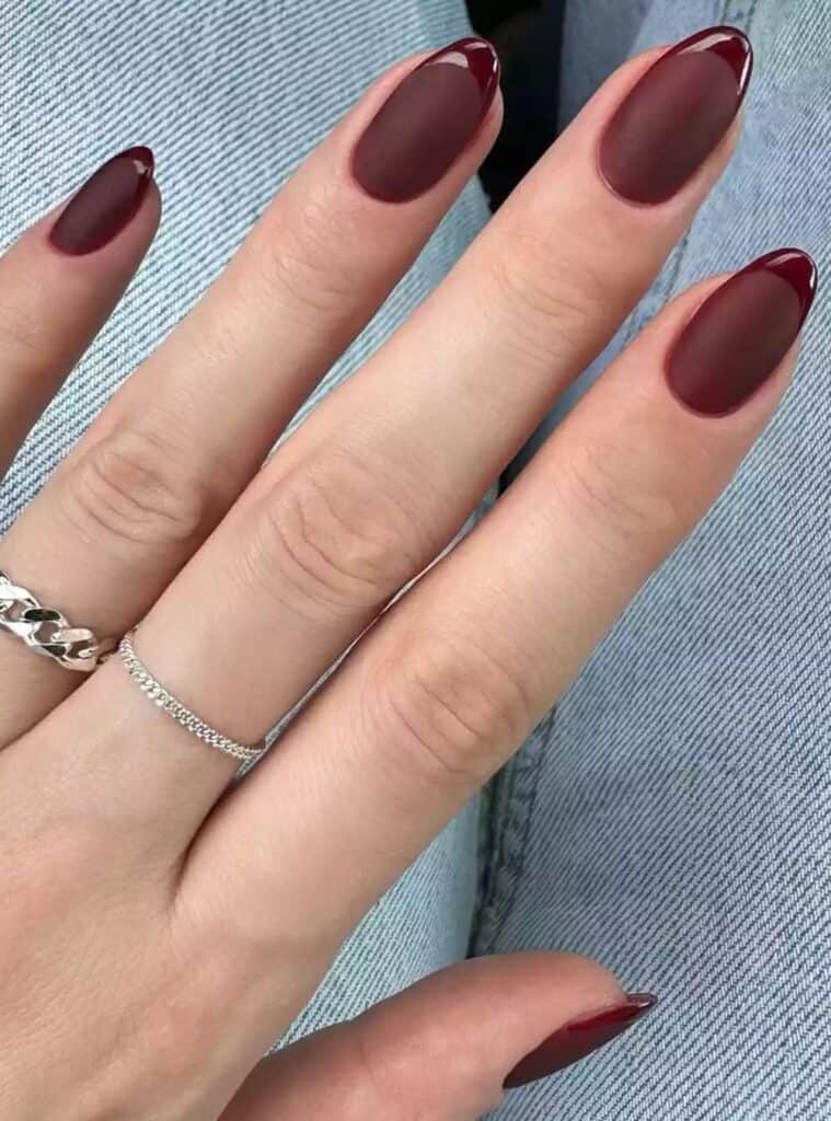 Burgundy Nails 6