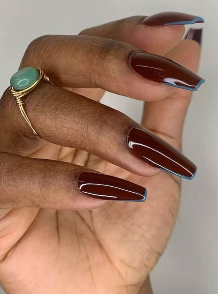 Burgundy Nails 7