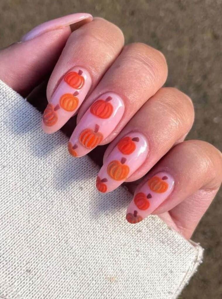 Pumpkin Nails 12