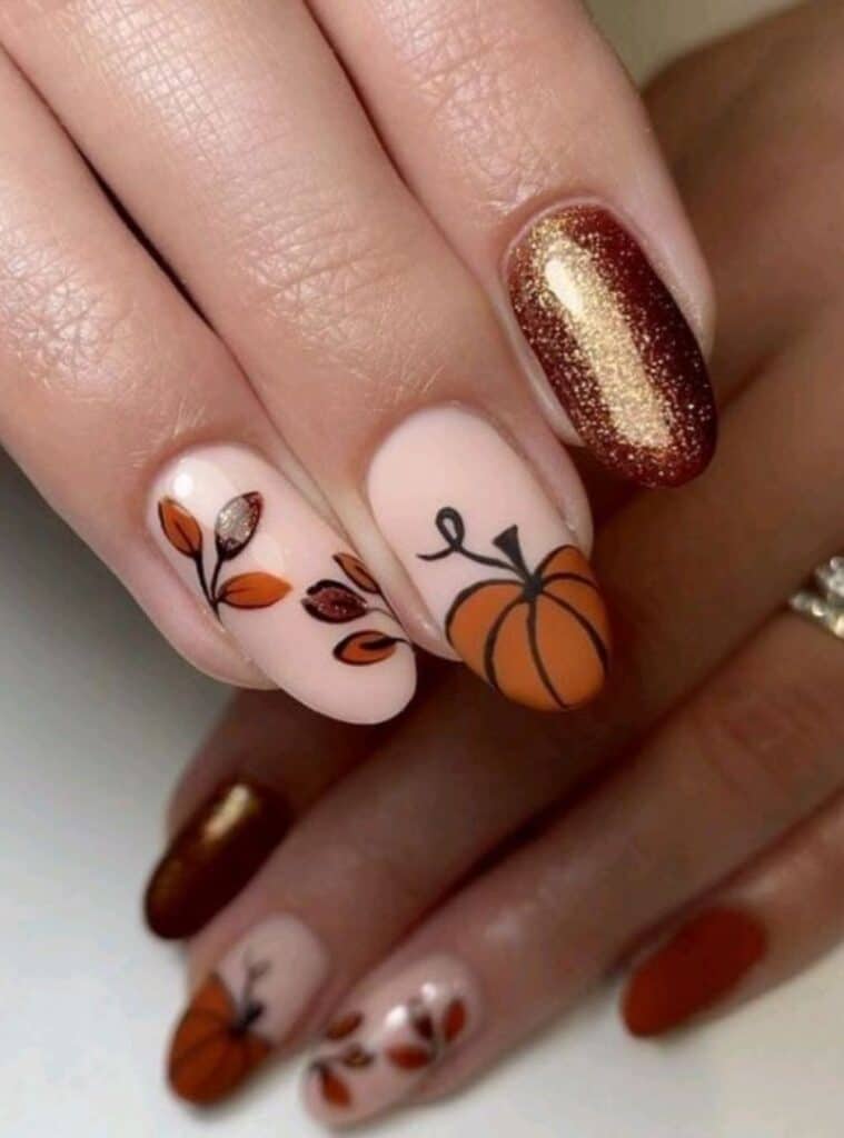 Pumpkin Nails 14