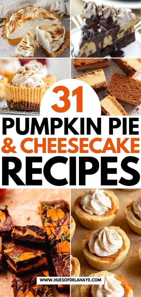 Pumpkin Pie and Cheesecake Recipes