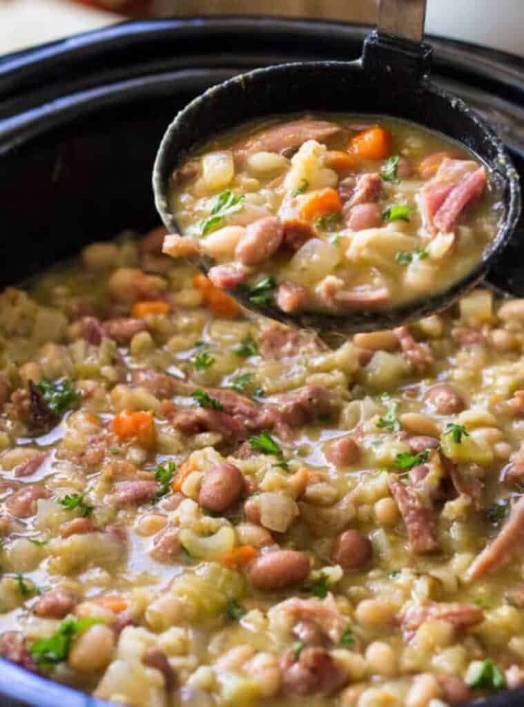 1 Cozy Crockpot Ham Bean Soup hearty ham and bean winter soup crockpot recipe