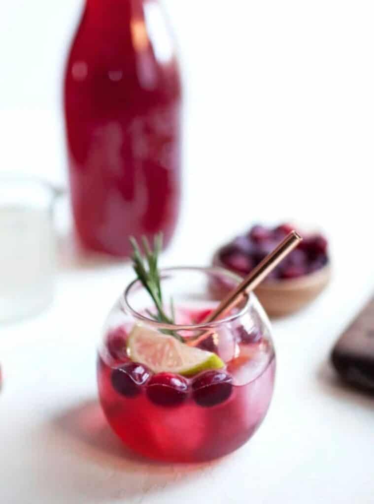 2 Easy Cranberry Mule Cocktail with Fresh Lime Ginger Beer cranberry mule holiday cocktail recipes