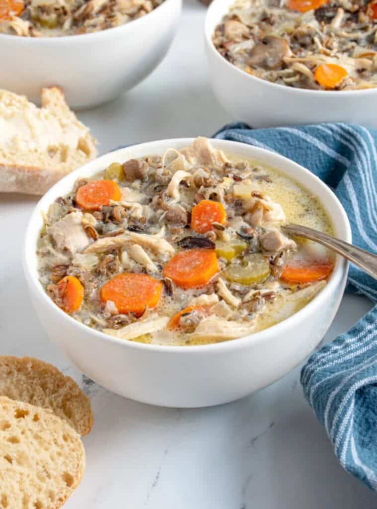22 Easy Crockpot Chicken Wild Rice Soup Recipe chicken wild rice winter soups crockpot option