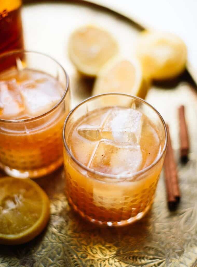 7 Cinnamon Maple Whiskey Sour Recipe whiskey sour holiday cocktail recipes cozy