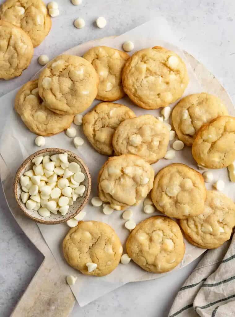 7 Soft White Chocolate Chip Cookies white chocolate easy homemade cookie recipes