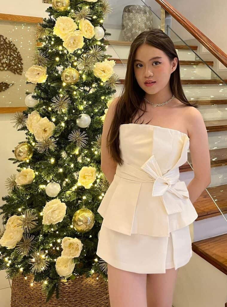 8 Strapless Peplum Top and Matching Mini Skirt christmas inspo outfit peplum top mini skirt