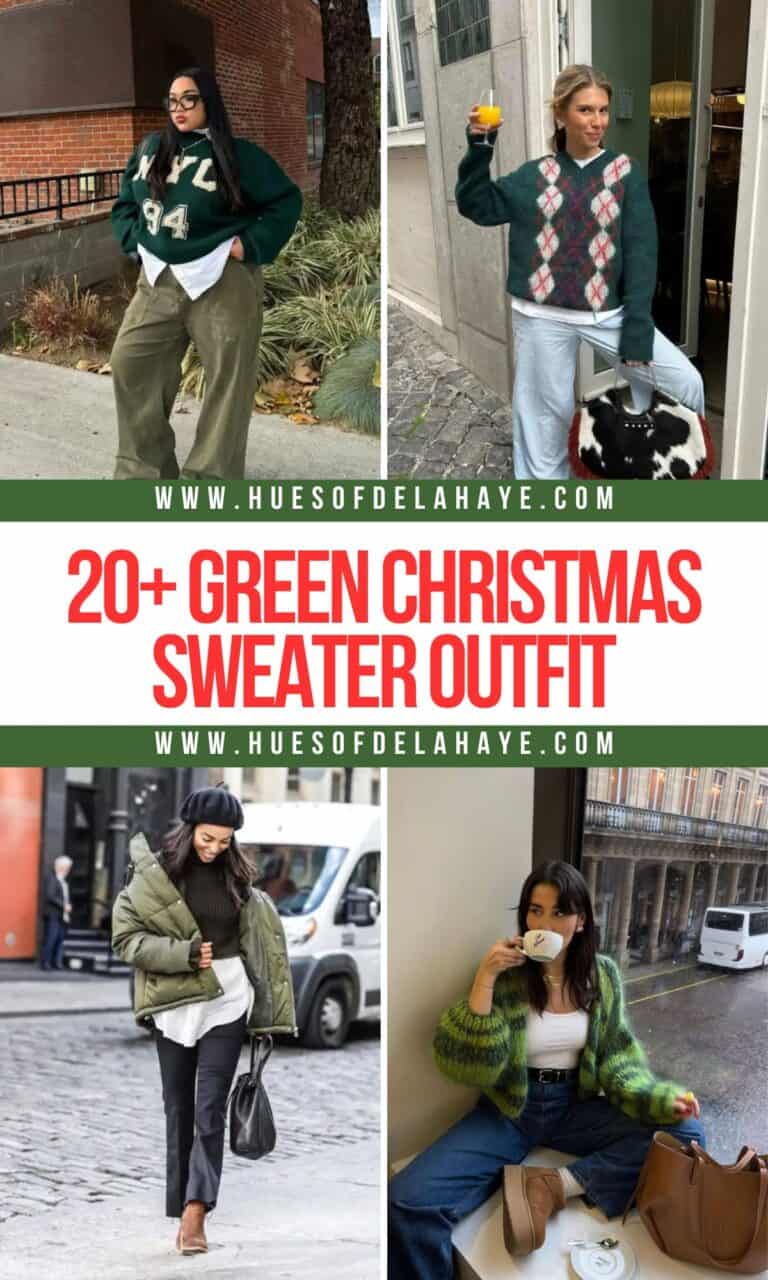 green christmas sweater outfit - featured image