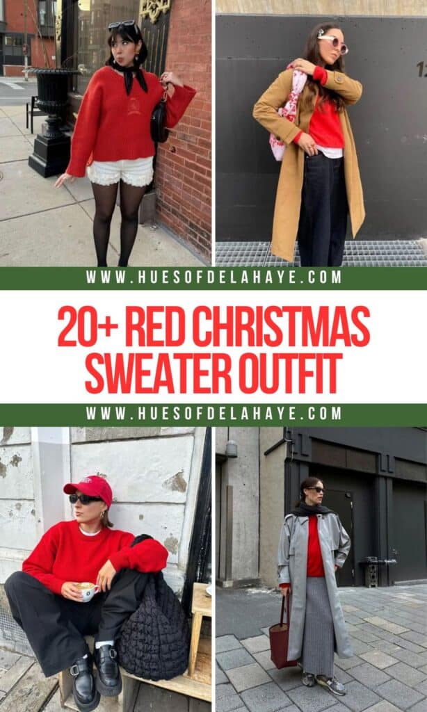 red christmas sweater outfit red christmas sweater outfit - introduction image