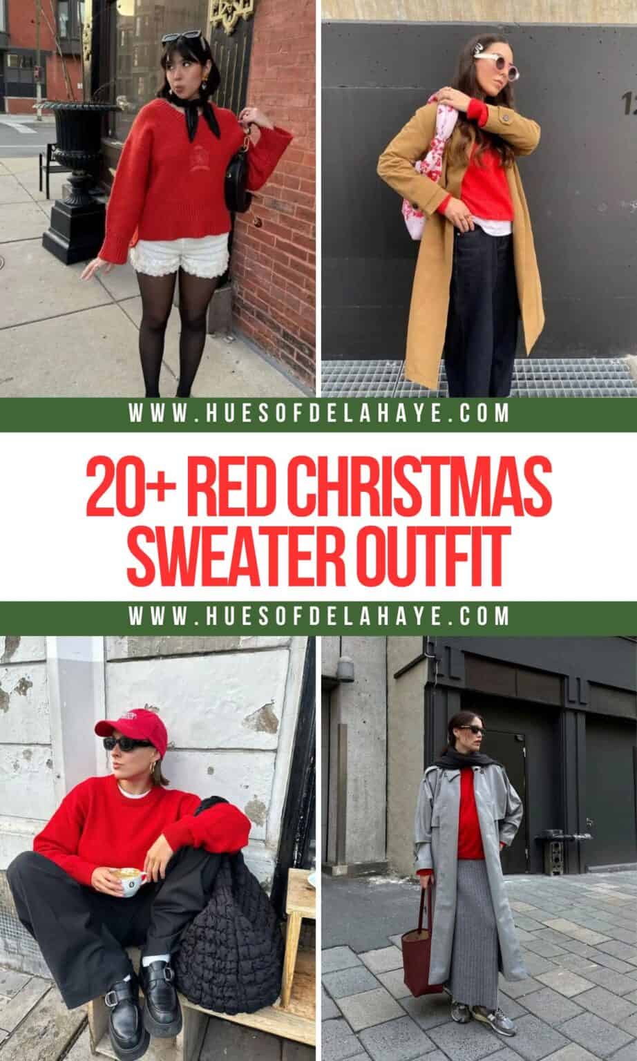 20+ Chic Red Christmas Sweater Outfit Ideas You’ll Love