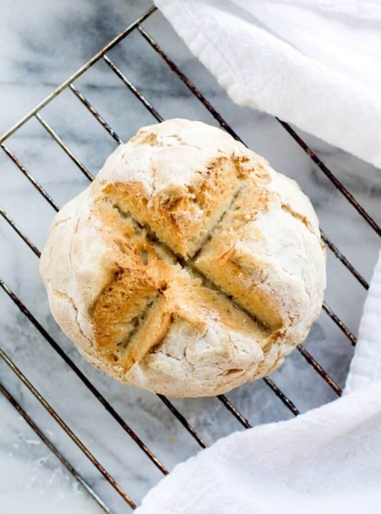 1 Artisan Style Gluten Free Bread in Just 5 Minutes crusty gluten free bread loaf, healthy christmas appetizer