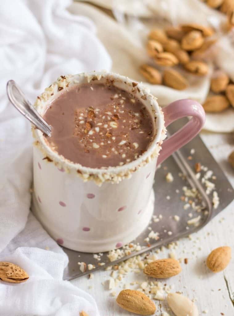 14 Creamy Hot Almond Milk Drink Dairy Free Cocoa dairy-free cocoa made with almond milk, cozy warm winter drink