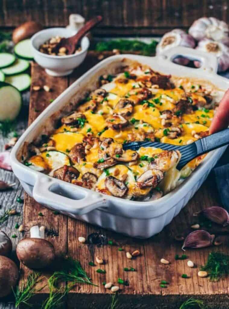 15 Creamy Vegetarian Potato Bake Recipe cheesy potato bake for easy christmas eve dinner ideas