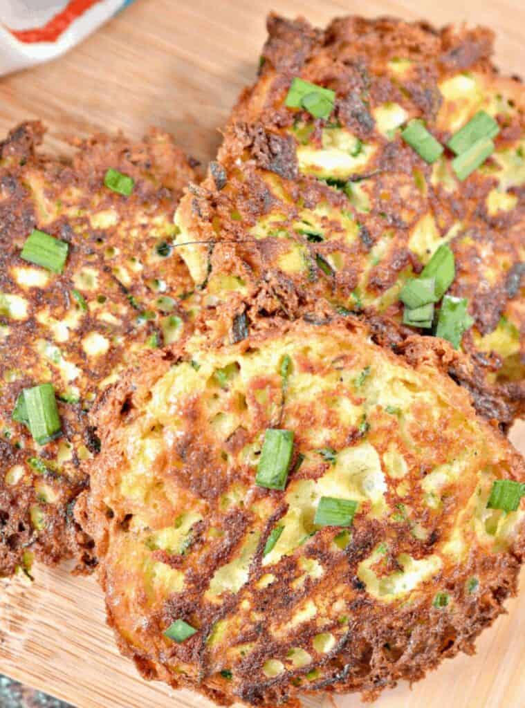 15 Healthy Keto Zucchini Ricotta Fritters zucchini ricotta fritters on plate, healthy christmas appetizer