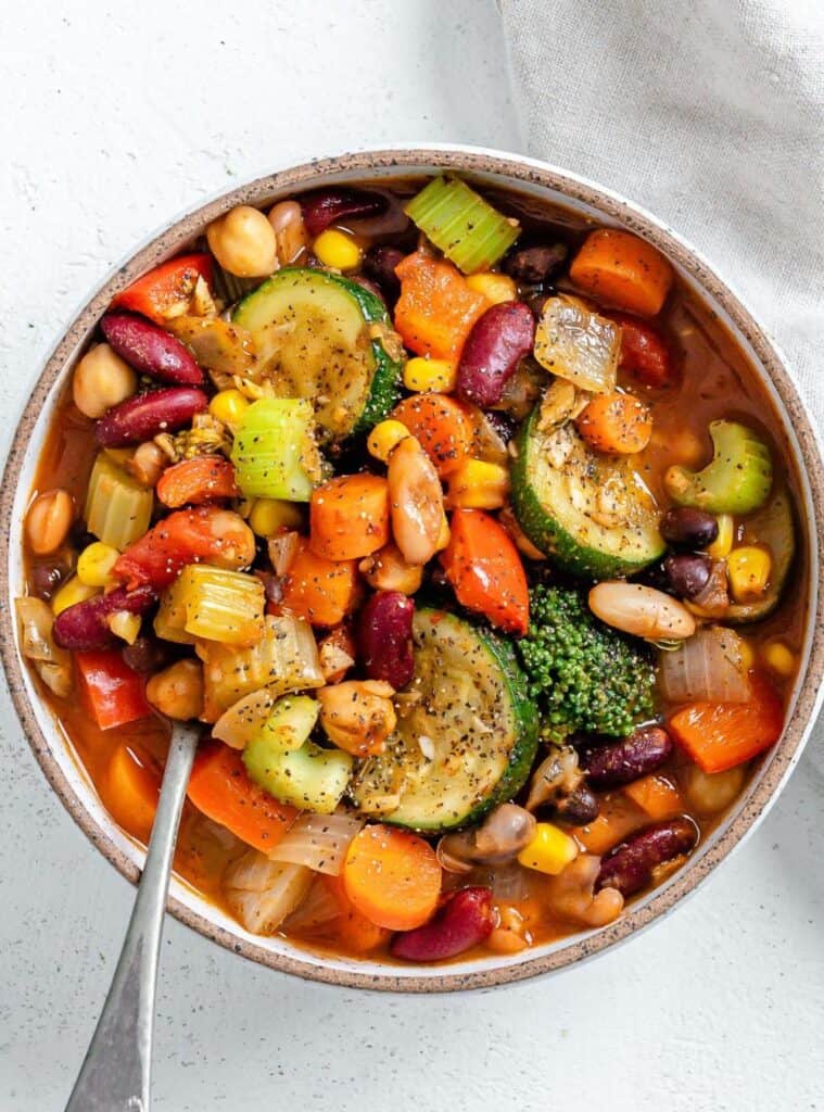 16 Easy Mixed Bean Stew with Veggies Herbs hearty bean stew for christmas eve meals