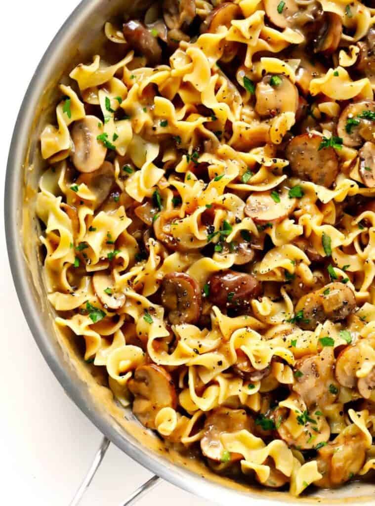 17 Creamy Vegetarian Mushroom Stroganoff mushroom stroganoff for list of dinner ideas