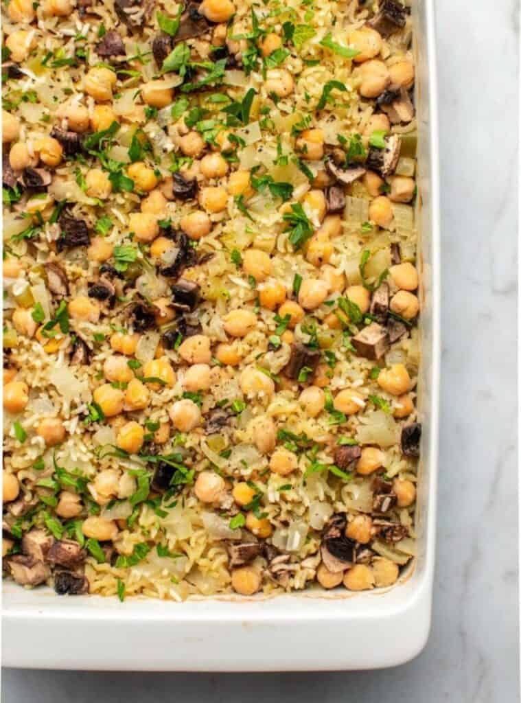 20 Cozy Chickpea Rice Vegetarian Casserole chickpea rice casserole for christmas eve meals