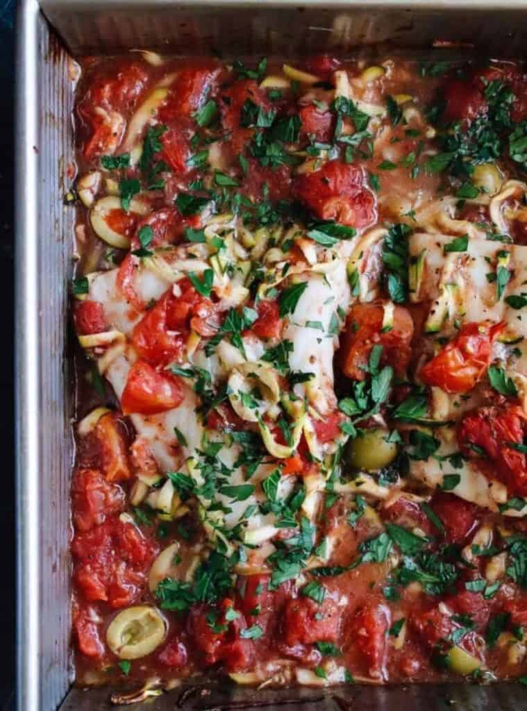 27 Baked Italian Fish with Tomatoes Olives baked fish for list of dinner ideas