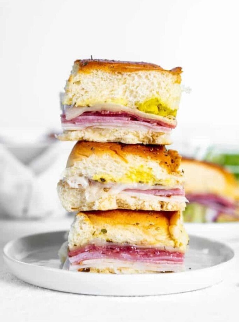 28 Cheesy Italian Sliders with Salami Pesto sliders with pesto for easy christmas eve dinner ideas