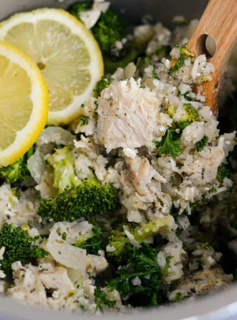 3 Creamy Lemon Garlic Crockpot Chicken Rice creamy crockpot chicken and rice for easy christmas eve dinner ideas