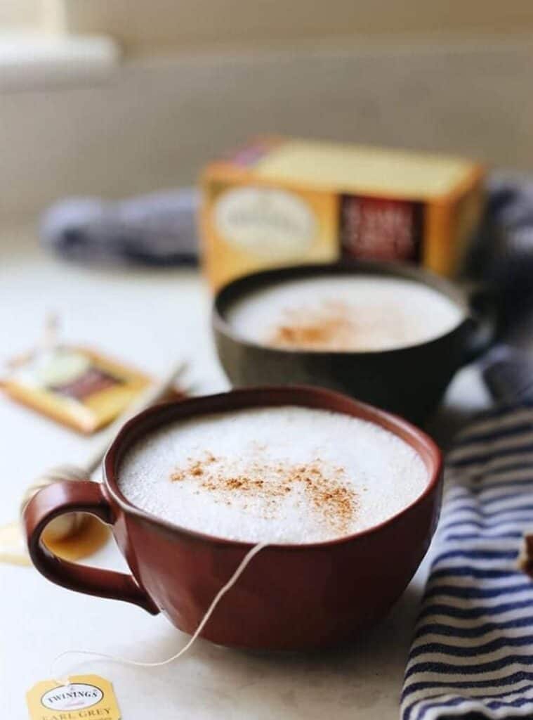 4 Warm Tea Drink London Fog Latte Recipe london fog latte with earl grey tea, smooth warm winter drink