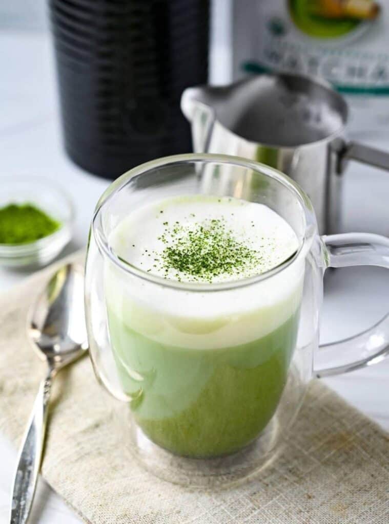7 Easy Matcha Hot Drink Recipe Milk Tea Style matcha milk tea, green tea warm winter drink