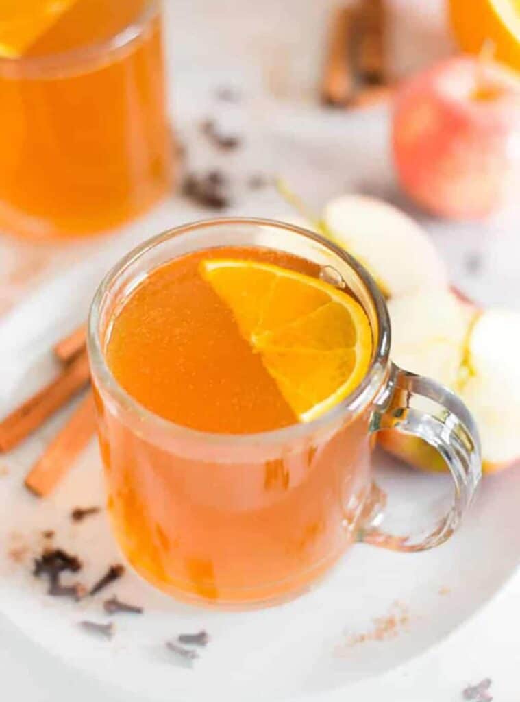 9 Spiced Hot Apple Drink Homemade Cider homemade apple cider with cinnamon, warm winter drink