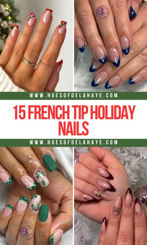 french tip holiday nails french tip holiday nails - introduction image