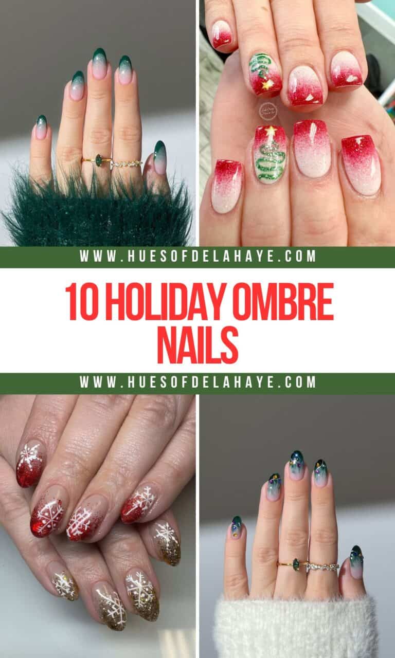 holiday ombre nails - featured image
