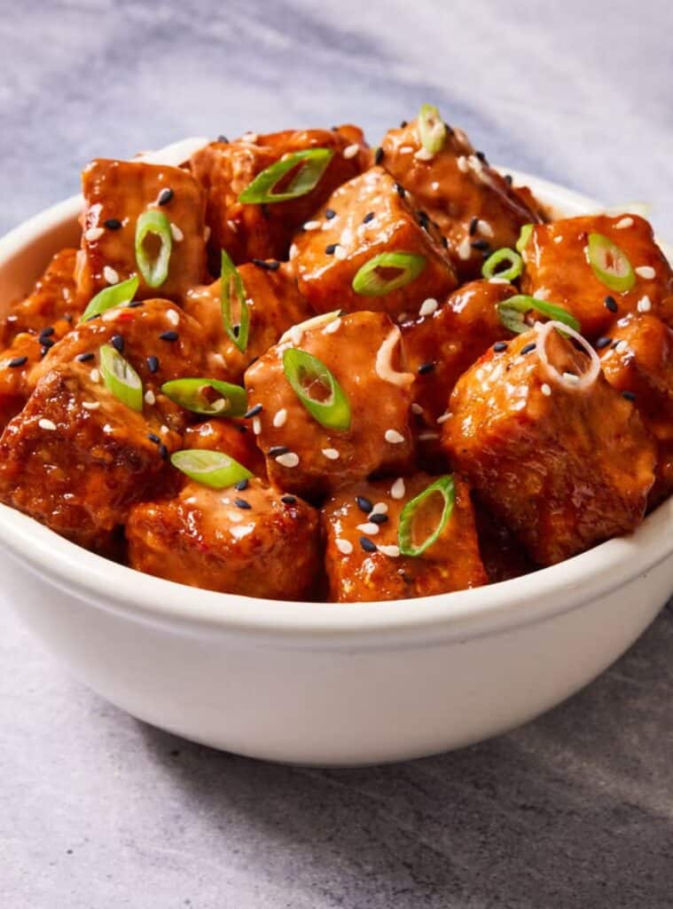 1 Best Air Fryer Tofu Recipe Ready in 15 Minutes crispy tofu made using healthy air fryer recipes for quick meals