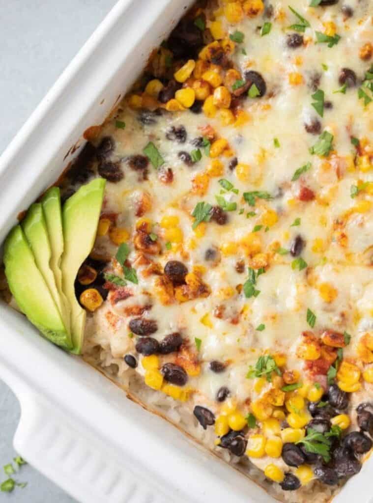 11 Healthy Southwest Chicken Casserole for Busy Weeknights southwest chicken casserole with peppers