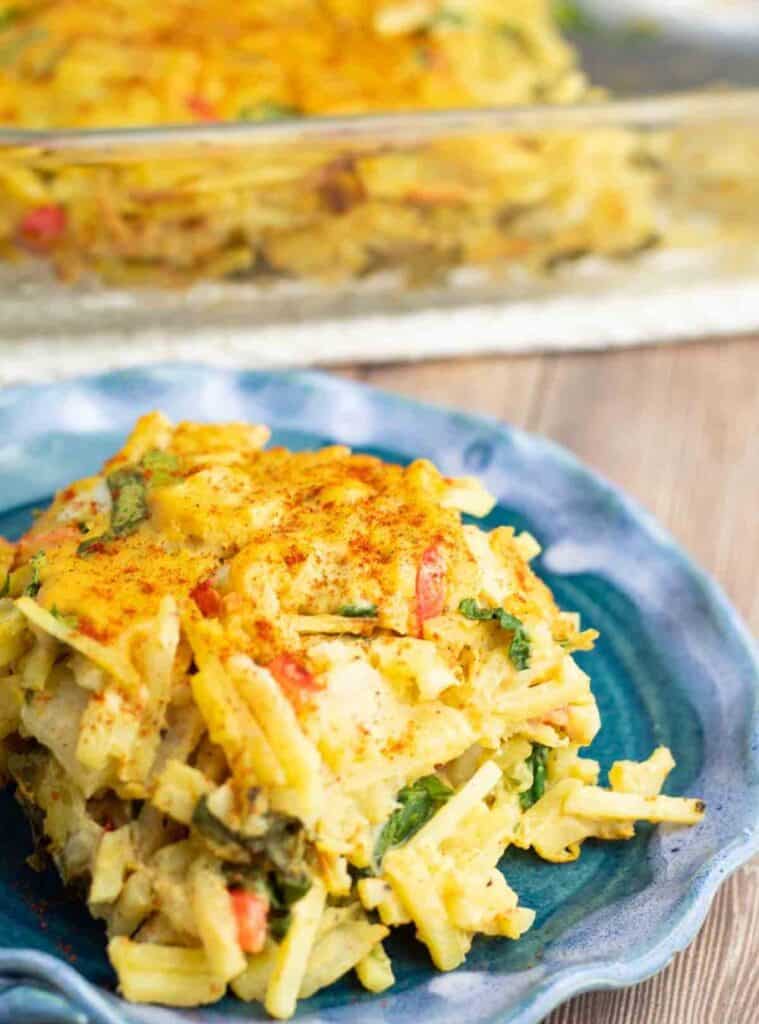12 Easy Vegan Hash Brown Casserole vegan hash brown casserole baked and crispy