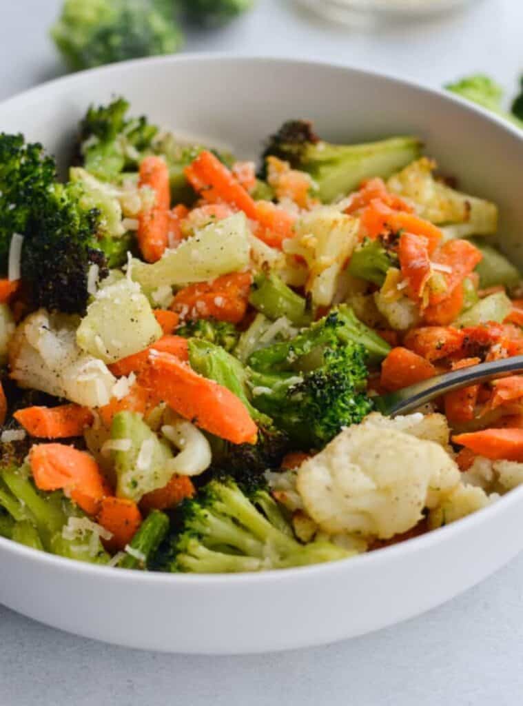 13 Quick Air Fryer Frozen Vegetables mixed frozen vegetables cooked in the air fryer