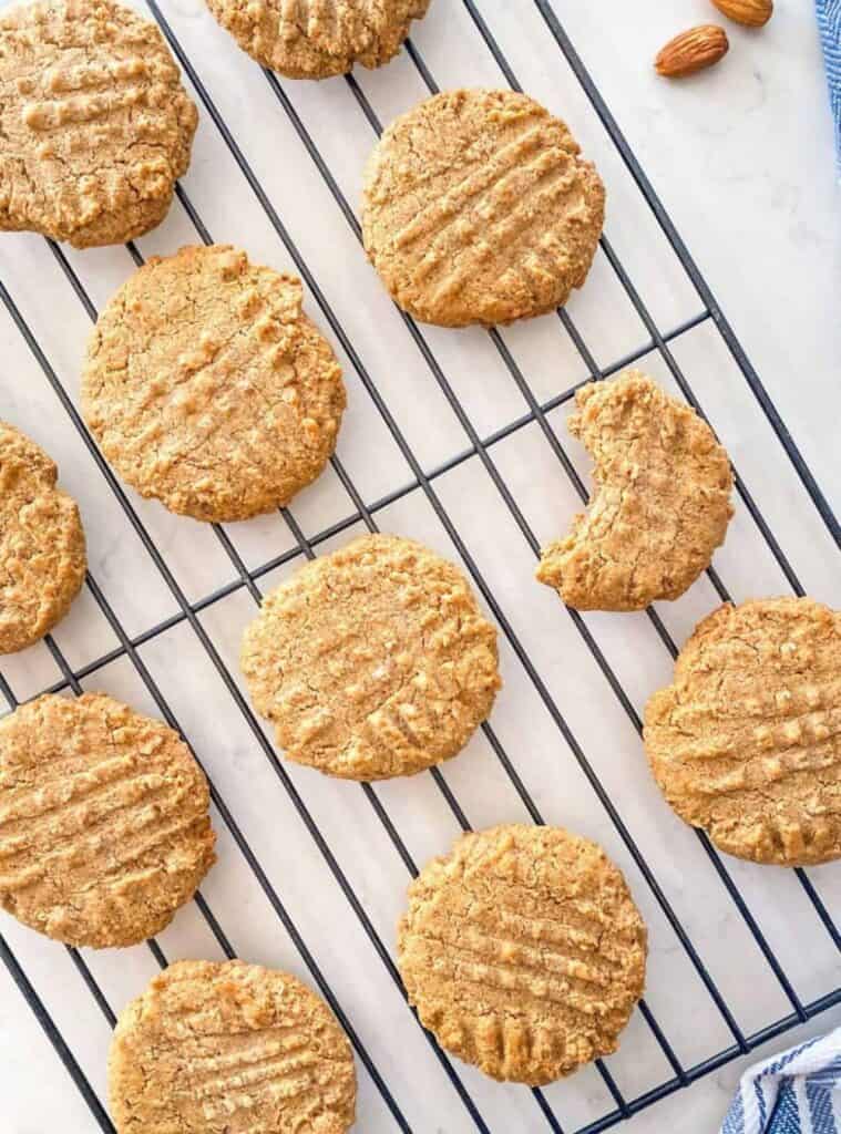 18 Soft Vegan Almond Butter Cookies almond butter cookies with soft centers